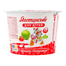 Паста сиркова 3.9% для дітей від 8міс Яблуко-полуниця Яготинське для дітей ст 90г