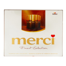 Цукерки 4 сорти гіркого шоколаду Merci 250г