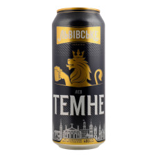 Пиво 480мл 4.7% темне пастеризоване Лев Темне Львівське з/б