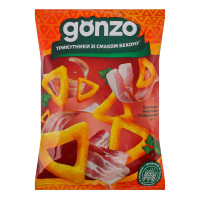 Трикутники кукурудзяні зі смаком бекону Gonzo м/у 40г