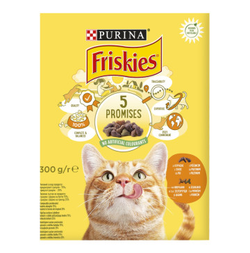 Корм сухий для котів З куркою та овочами Friskies к/у 300г