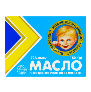 Масло 73% солодковершкове Селянське Первомайський МКК м/у 180г