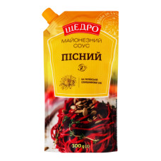 Соус майонезний 50% Пісний Щедро д/п 300г
