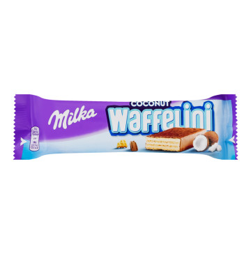 Вафля з начинкою з кокосом вкрита молочним шоколадом Coconut Waffelini Milka м/у 31г