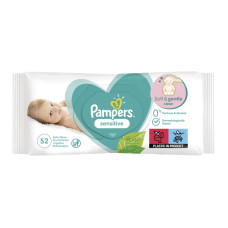 Серветки вологі для дітей Sensitive Pampers 52шт