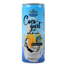 Напій кокосовий з ароматом манго Nata de coco Bisan Drinks з/б 250мл