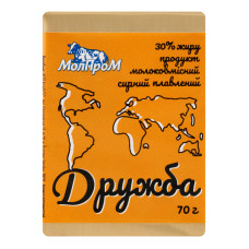 Продукт сирний 30% молоковмісний плавлений Дружба МолПром м/у 70г