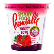 Йогурт 2.8% Малина-гранат-льон Yogurt bowl Smart food Premialle ст 240г