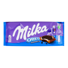 Шоколад молочний з круглим печивом Oreo з начинкою зі смаком ванілі Milka м/у 92г