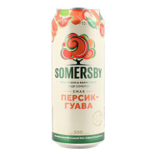 Сидр 500мл 4.7% звичайний шипучий солодкий Персик-гуава Somersby з/б
