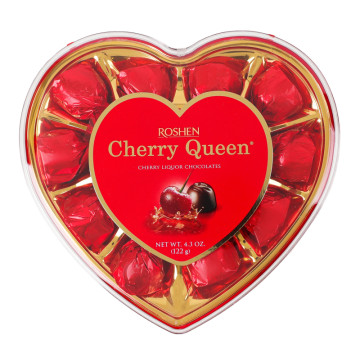 Цукерки шоколадні із заспиртованою вишнею Cherry Queen Roshen п/у 122г