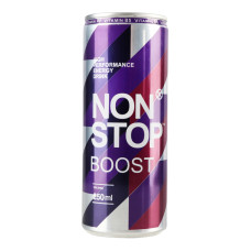 Напій енергетичний безалкогольний сильногазований Non Stop Boost з/б 250мл