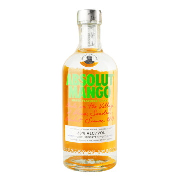 Горілка 700мл 38% ароматизована зі смаком манго Mango Absolut пл