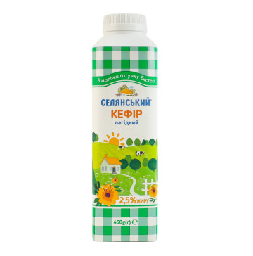 Кефір 2.5% Селянський т/п 450г