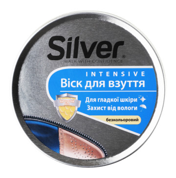 Віск для взуття безкольоровий Silver 50мл