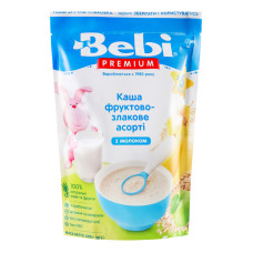 Каша молочна суха для дітей від 6міс Фруктово-злакове асорті Bebi Premium д/п 200г
