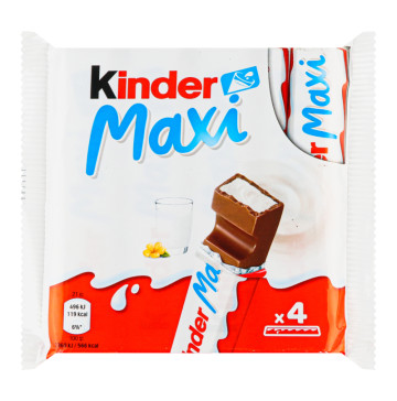 Шоколад молочний з молочною начинкою Maxi Kinder м/у 84г