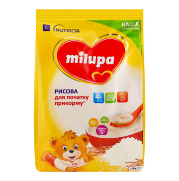 Каша безмолочна для дітей від 4міс суха рисова Milupa м/у 170г