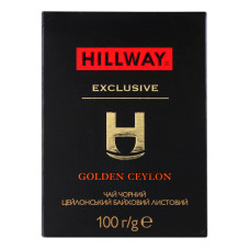 Чай чорний цейлонський байховий листовий Golden Ceylon Exclusive Hillway к/у 100г