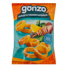 Кільця кукурудзяні зі смаком кальмара Gonzo м/у 40г