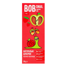 Цукерки фруктові натуральні Яблуко-полуниця Bob Snail к/у 30г