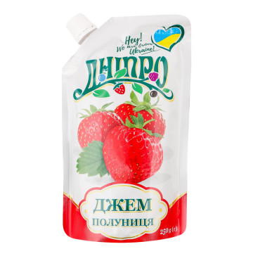 Джем пастеризований Полуниця Дніпро д/п 250г