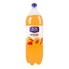 Напій безалкогольний сильногазований соковмісний з цукром та підсолоджувачами Персик Бон Буассон п/пл 2л
