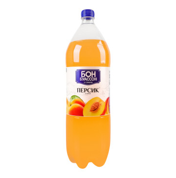 Напій безалкогольний сильногазований соковмісний з цукром та підсолоджувачами Персик Бон Буассон п/пл 2л