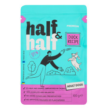 Корм вологий повнораціонний для дорослих собак з качкою у соусі Duck recipe Premium Half&Half д/п 100г Корм вологий повнораціонний для дорослих собак з качкою у соусі Duck recipe Premium Half&Half д/п 100г