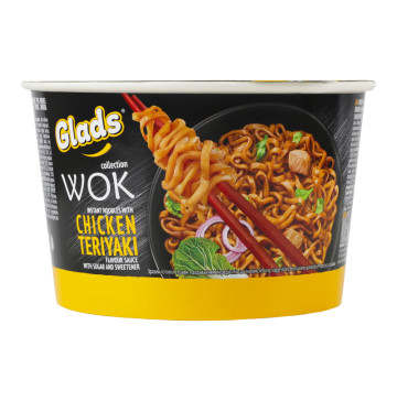 Локшина швидкого приготування з соусом Курка теріякі Wok Glads ст 95г