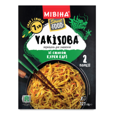 Вермішель для смаження зі смаком курки карі Yakisoba Street Food Мівіна м/у 121г