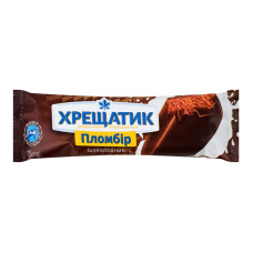 Морозиво 12% пломбір шоколадне в кондитерській глазурі Хрещатик м/у 75г