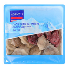 Малюки восьминога морожені глазуровані чищені потрошені Norven лоток 500г