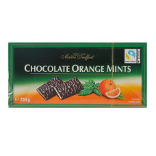 Шоколад чорний Orange Mints Maitre Truffout к/у 200г