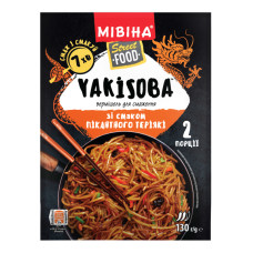 Вермішель для смаження зі смаком пікантного теріякі Yakisoba Street Food Мівіна м/у 130г