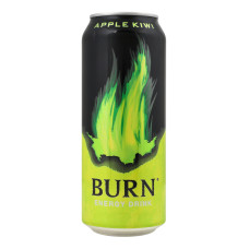 Напій енергетичний безалкогольний сильногазований Apple-kiwi Burn з/б 500мл
