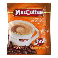 Напій кавовий розчинний з ароматом айріш крім 3в1 MacCoffee м/у 18г