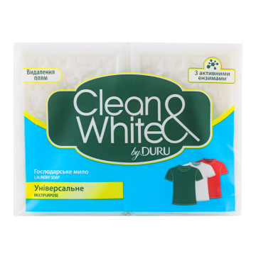 Мило господарське Універсальне Clean&White Duru 2x120г