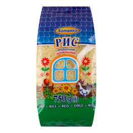 Рис довгозернистий пропарений Хатинка м/у 750г