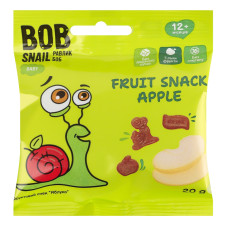 Снек фруктовий для дітей від 12міс Apple Baby Bob Snail м/у 20г