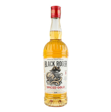 Напій спиртний з ромом Spiced Gold Black Roger 35% с/пл 500мл