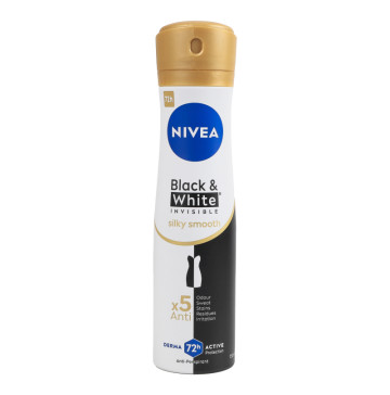 Антиперспірант Silky smooth Black&White Invisible Nivea 150мл