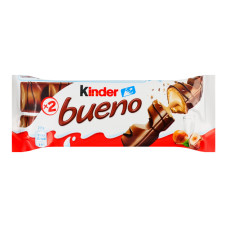 Вафлі покриті молочним шоколадом із молочно-горіховою начинкою Bueno Kinder м/у 2х21.5г