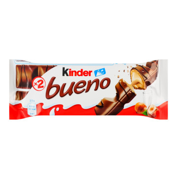Вафлі покриті молочним шоколадом із молочно-горіховою начинкою Bueno Kinder м/у 2х21.5г