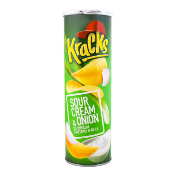 Чипси картопляні Sour cream&Onion Kraсks тубус 160г