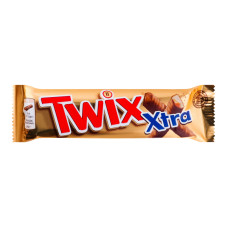 Печиво пісочне з карамеллю вкрите молочним шоколадом Xtra Twix м/у 2х37.5г