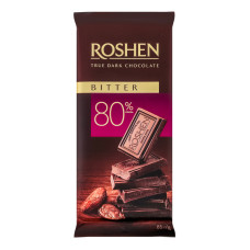 Шоколад 80% чорний Bitter Roshen м/у 85г