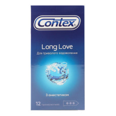 Презервативи латексні з силіконовою змазкою Long Love Contex 12шт
