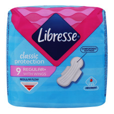 Прокладки гігієнічні Classic Protection Regular+ Libresse 9шт