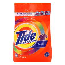 Засіб миючий синтетичний порошкоподібний Color Аква-Пудра Tide 2.1кг
